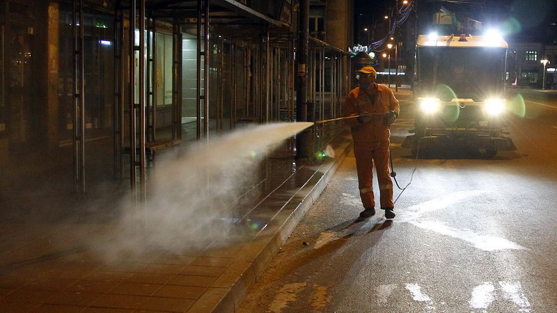 Curfew policijski cas in Nis 02