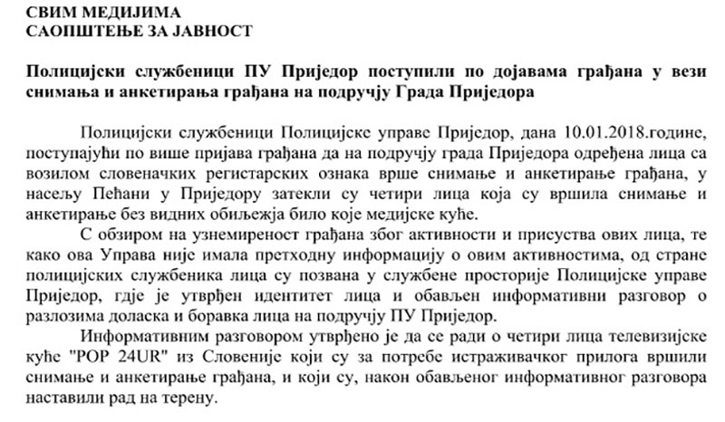 Prijedor slovenacki novinari 1