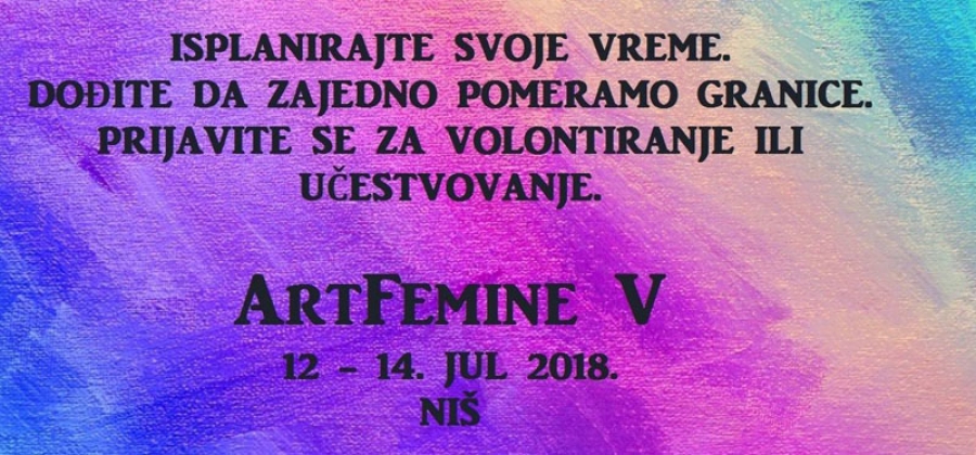 ArtFemine festival po peti put u Nišu