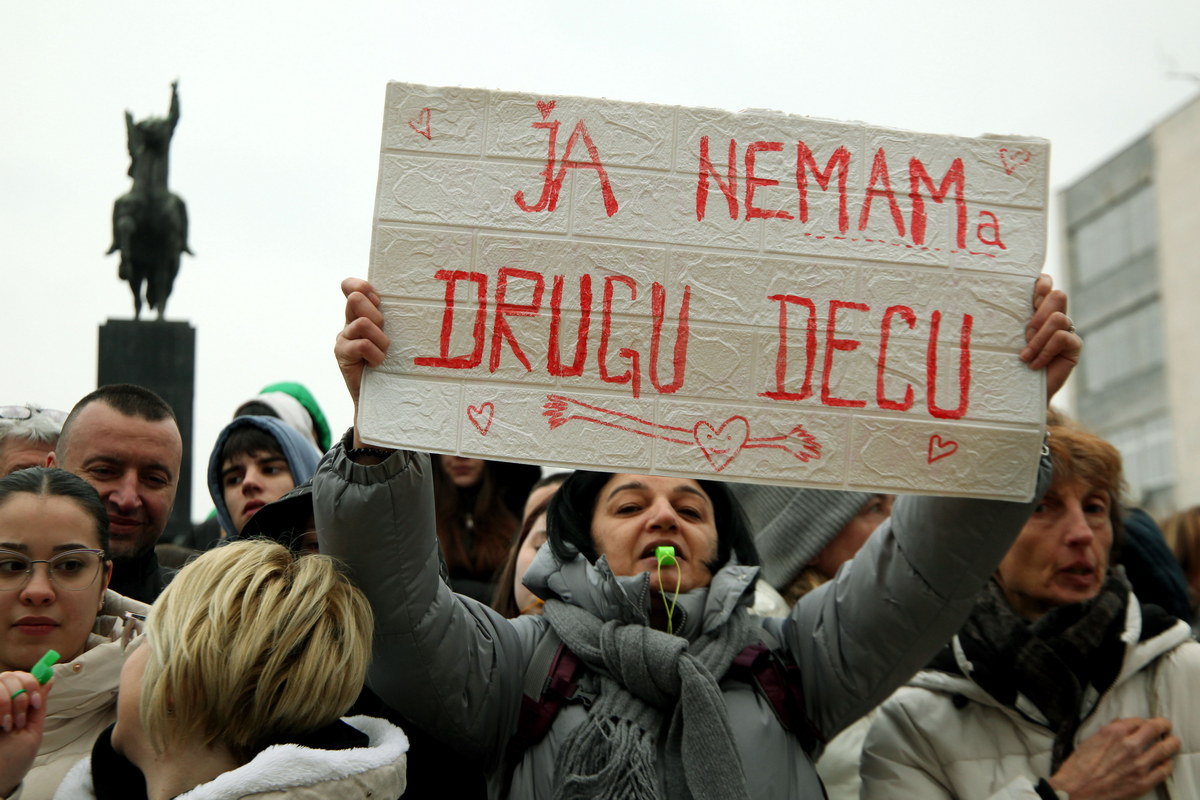 Studenti protest docek 01