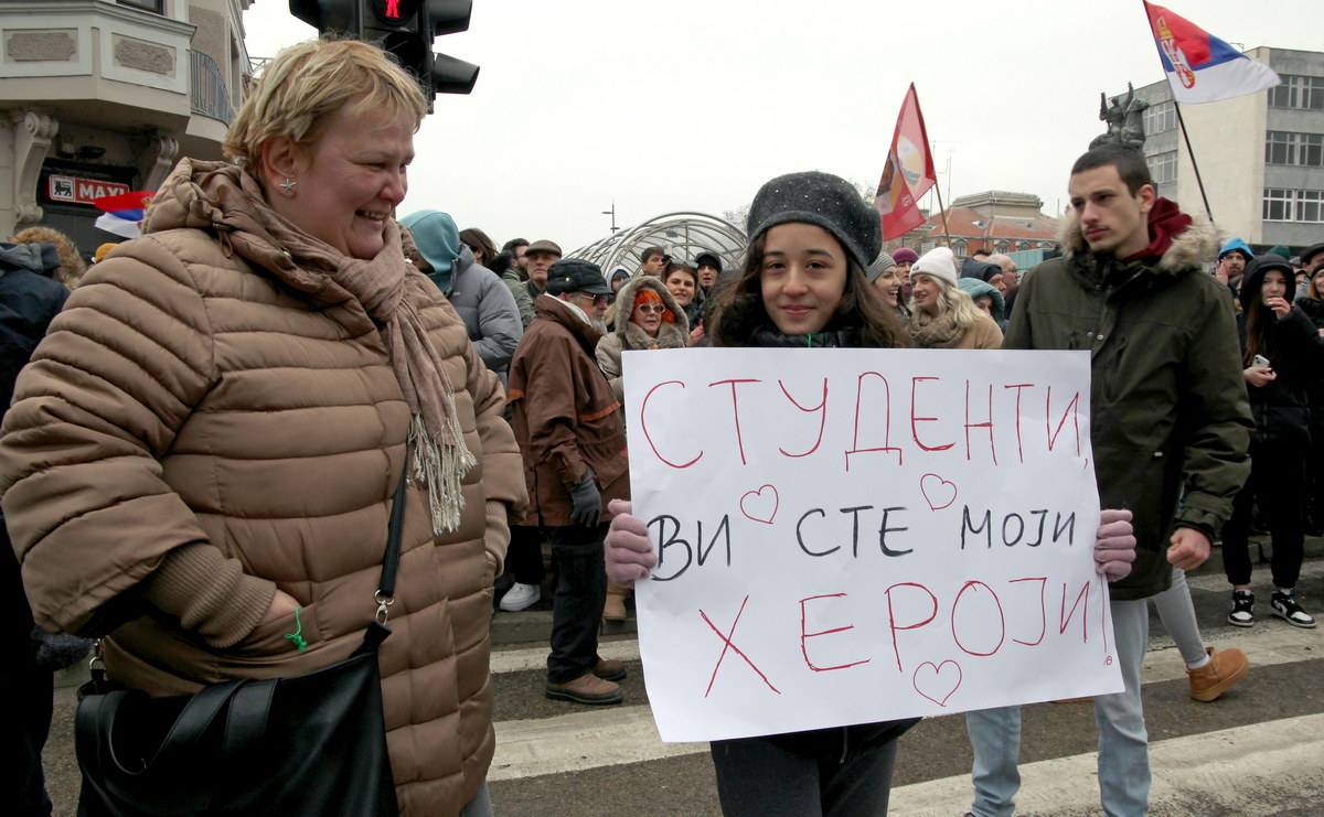Studenti protest docek 06